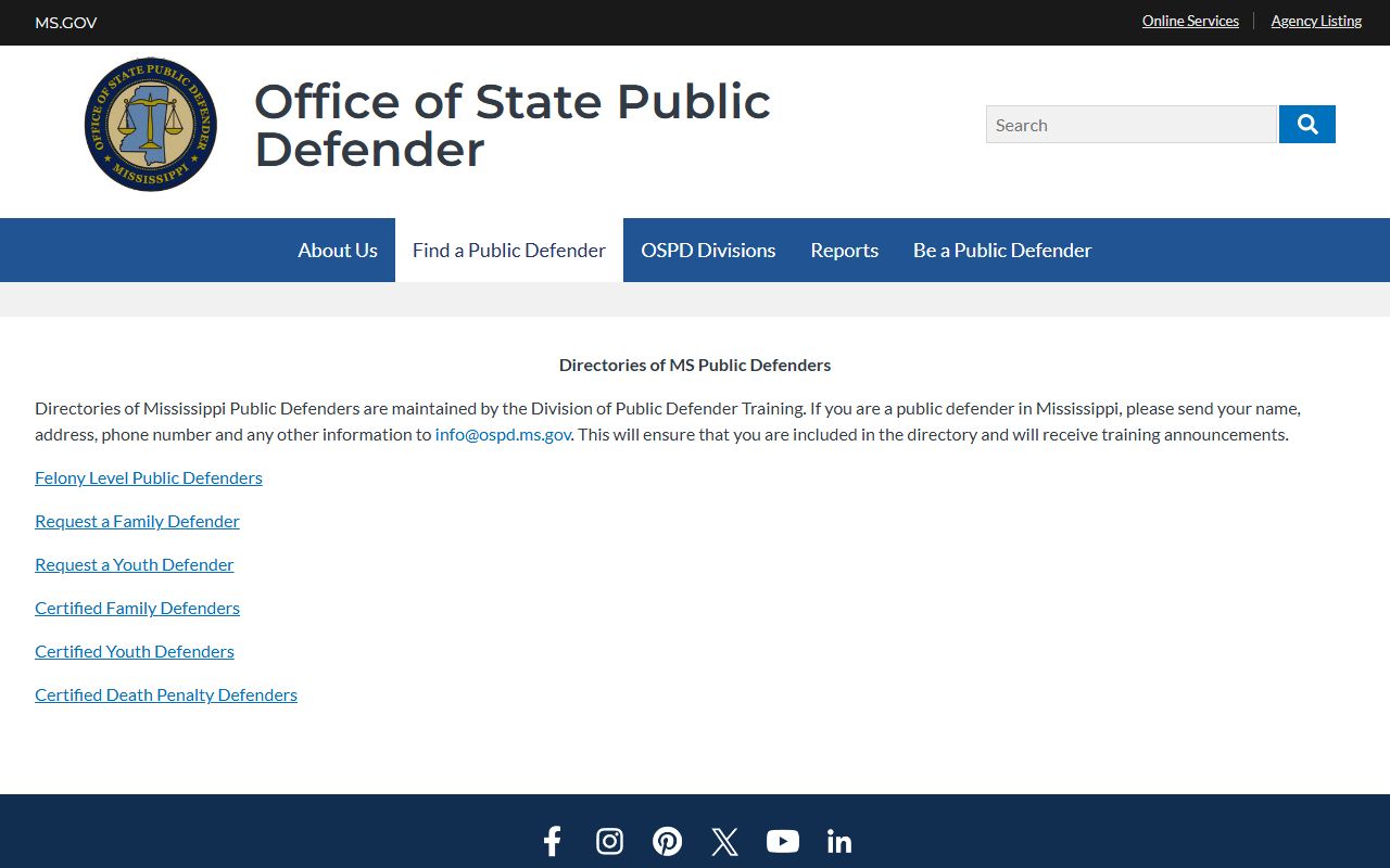 Calhoun County court records public defender directory