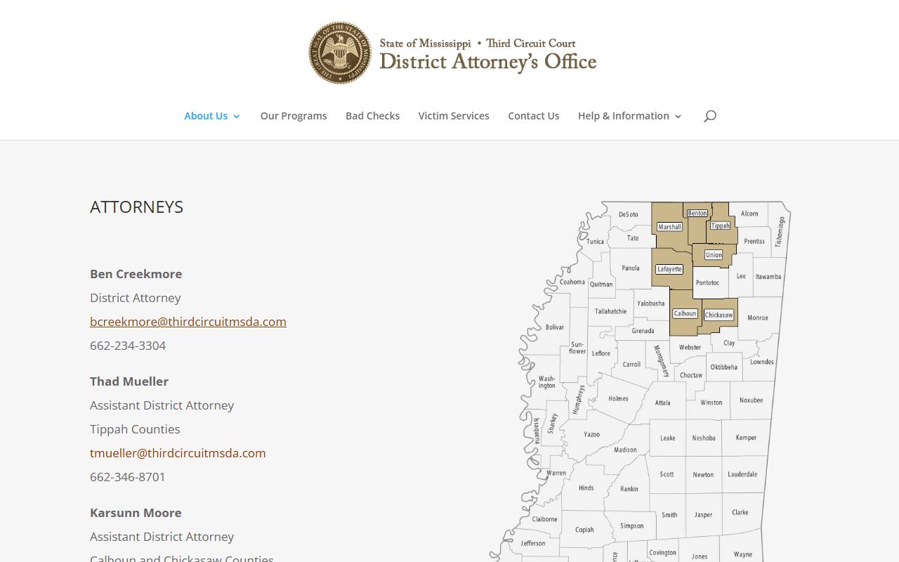 Calhoun County criminal court records and the Third Circuit District Attorney attorney profiles
