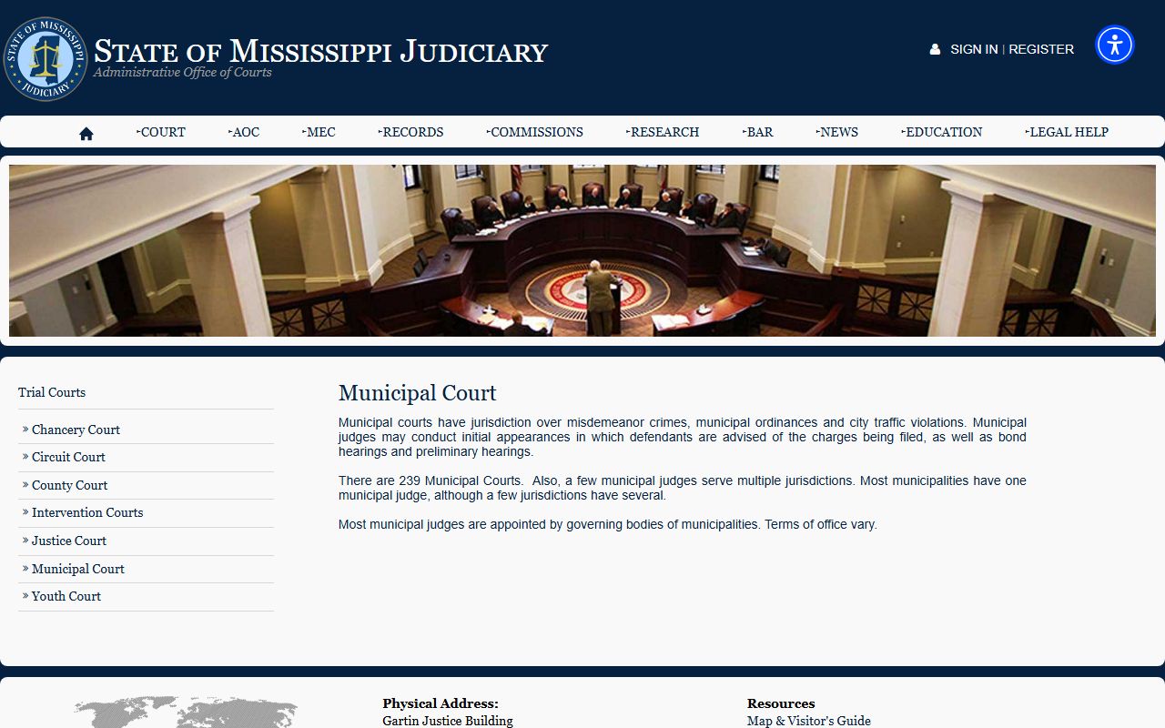 Calhoun County traffic court records Municipal Court jurisdiction
